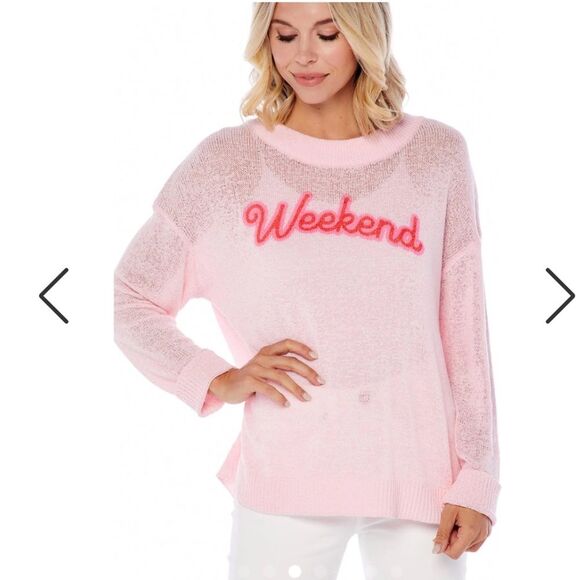 MudPie Size M/L Medium Large NWT Conner Weekend Lightweight Sweater Light Sheer - Picture 1 of 7